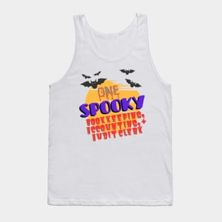 One Spooky Bookkeeping, Accounting, Audit Clerk Halloween Tank Top